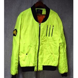 The New Designers Neon Yellow Bomber Jacket XXL Unisex Paris